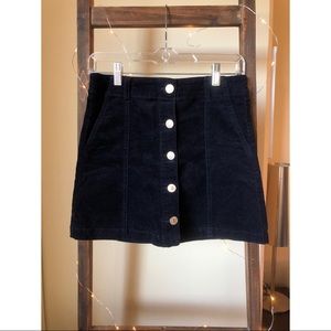 Corduroy navy blue skirt